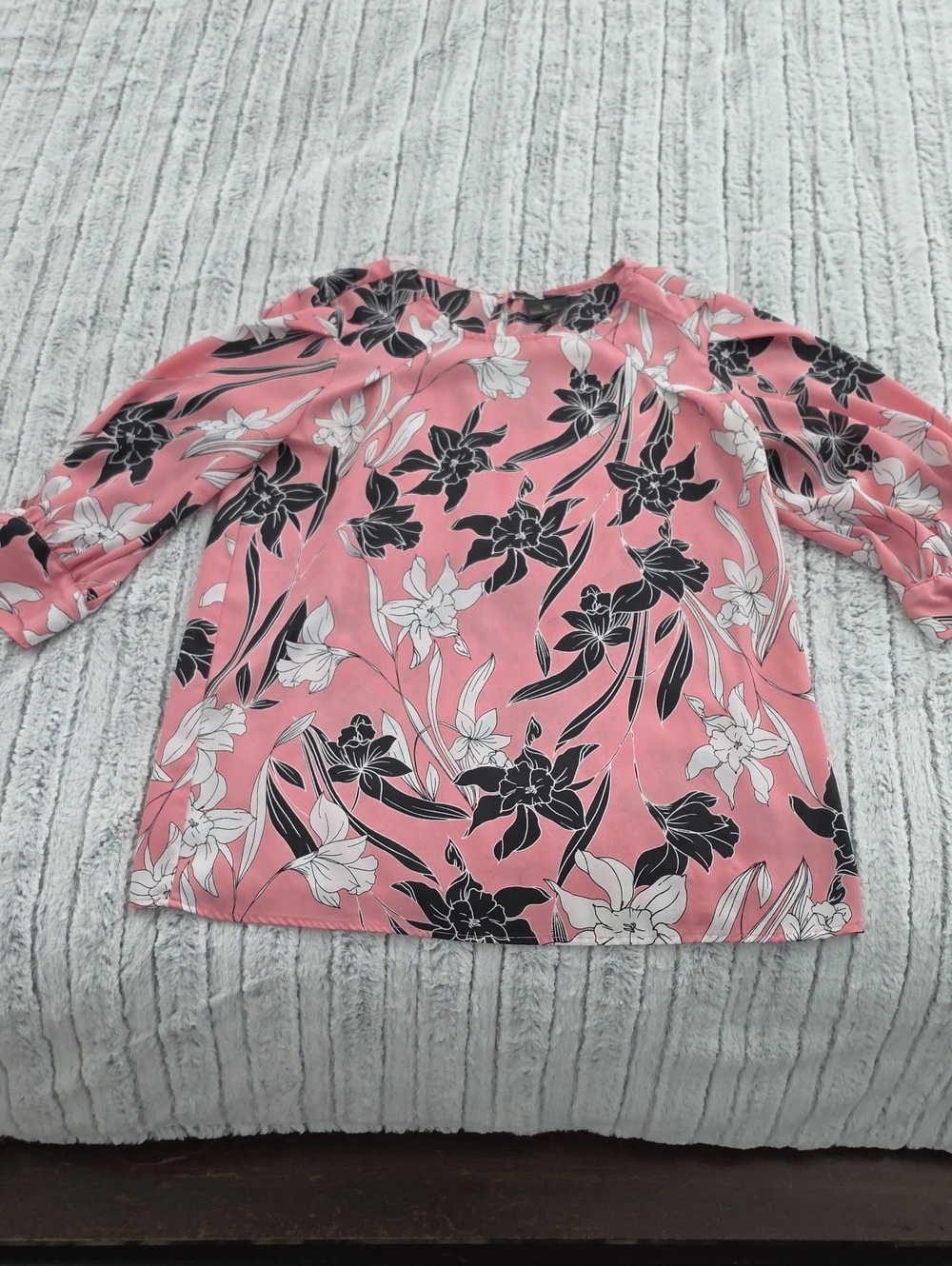 Worthington Pink Floral Boatneck Blouse